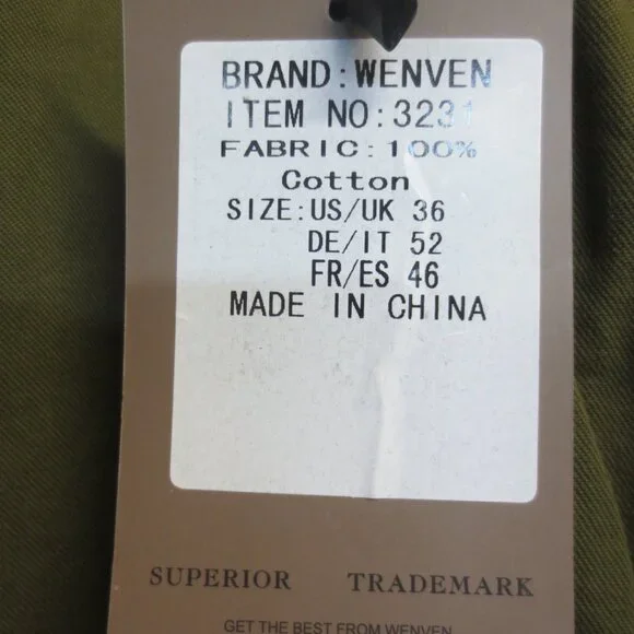 WEVEN MEN'S CARGO SHORT - OLIVE GREEN - 36" WAIST - Picture 3 of 4